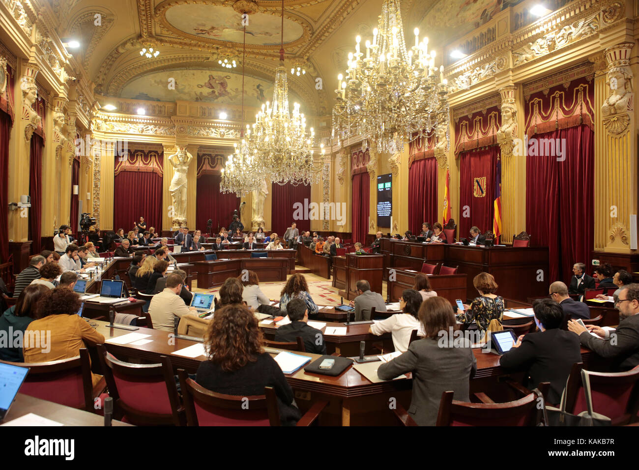 parliament of palma de mallorca Stock Photo