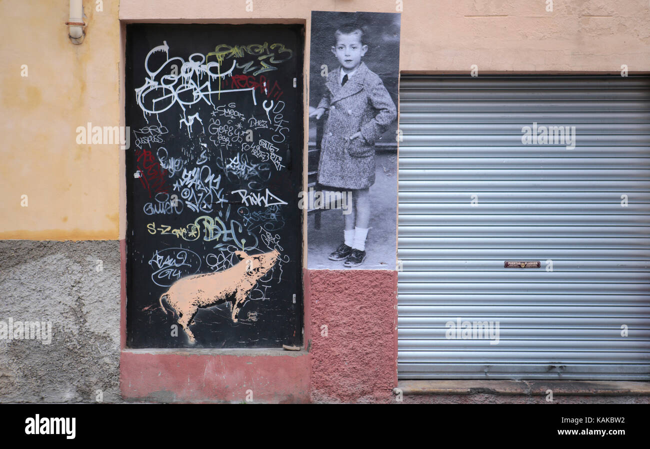 graffiti in a wall in mallorca Stock Photo