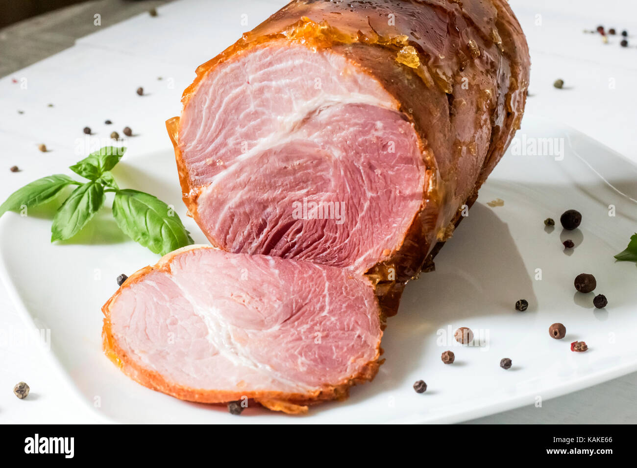 homemade ham Stock Photo Alamy