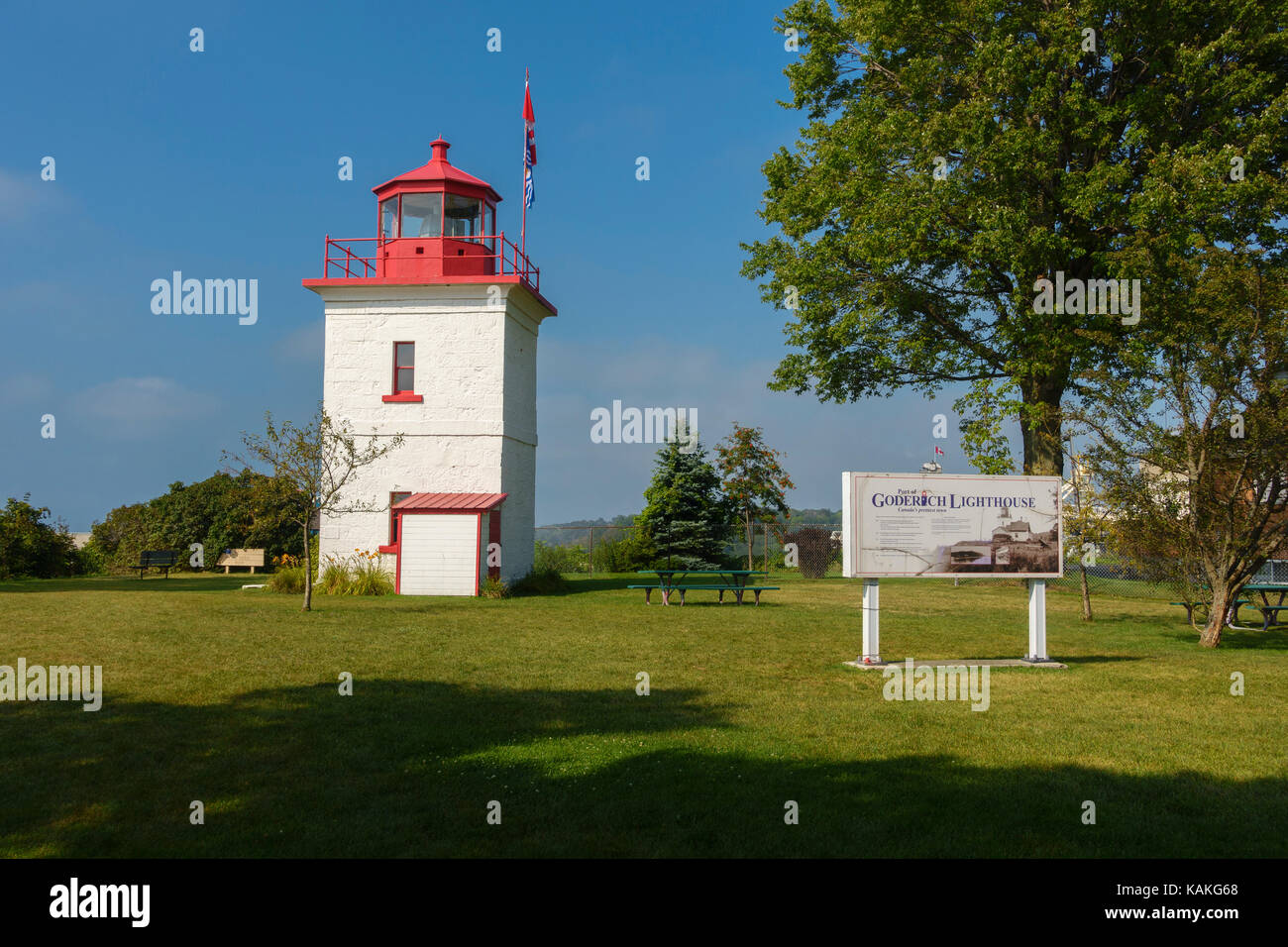 The Goderich Lighthouse At Port Goderich On Lake Huron Ontario Canada