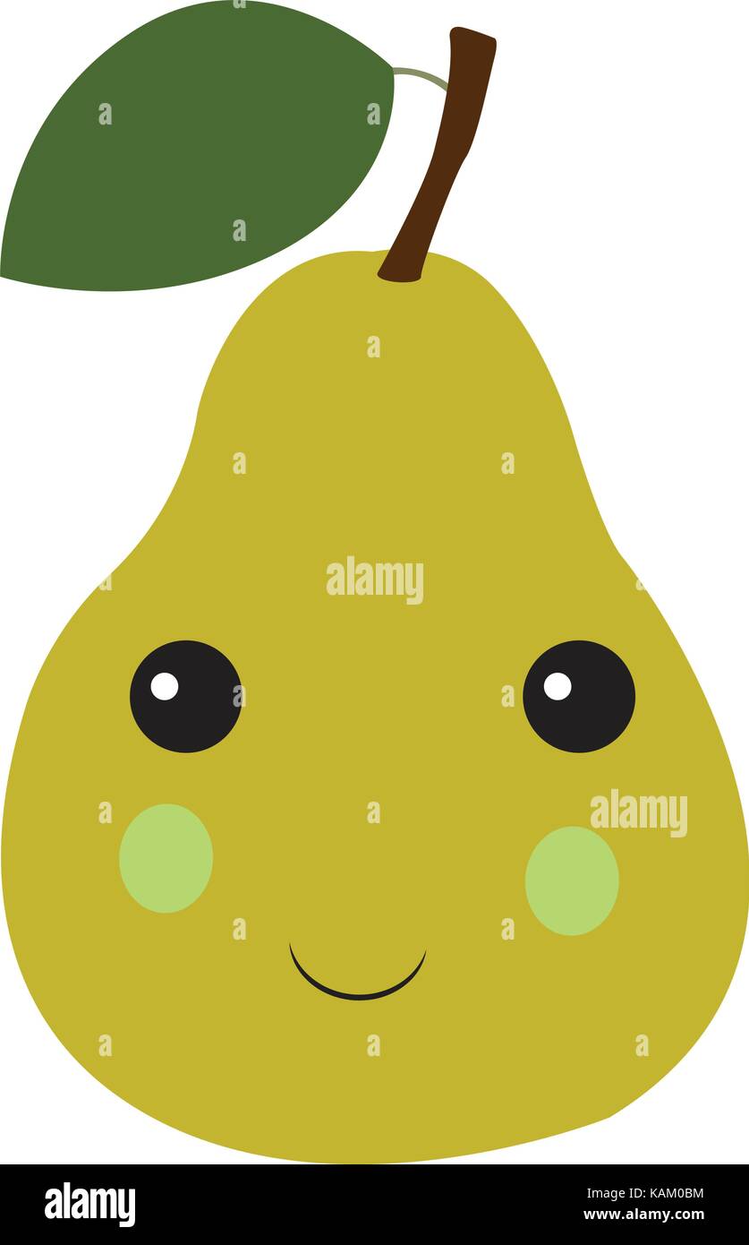 Isolated happy pear Stock Vector