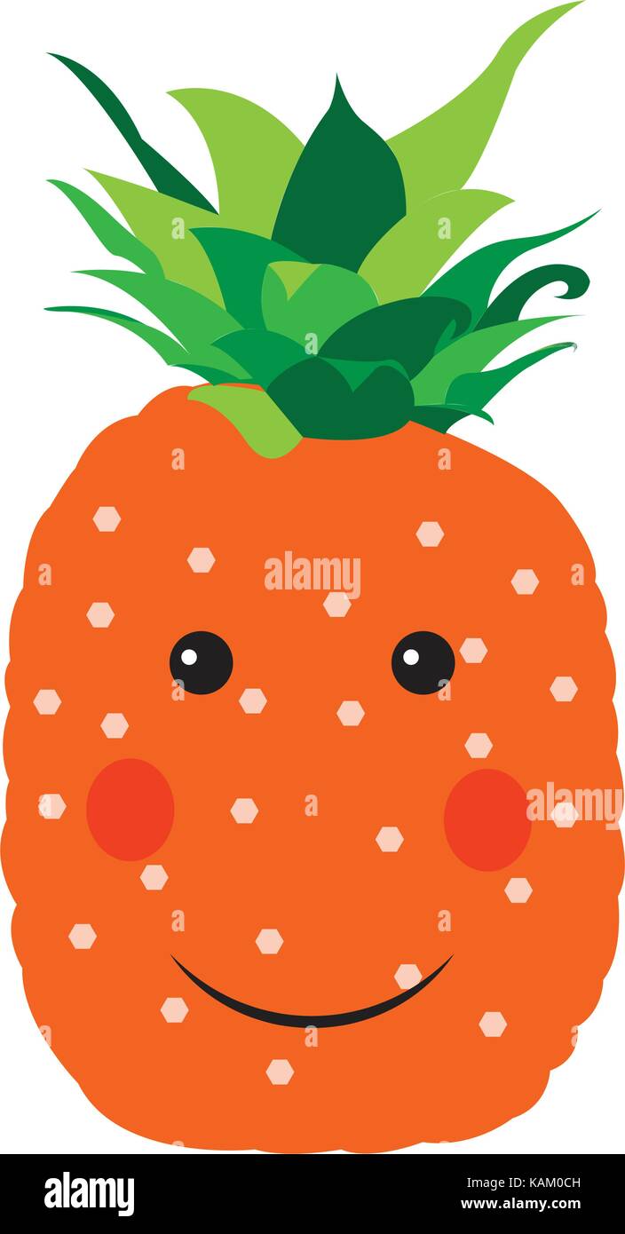 Isolated happy pineapple Stock Vector Image & Art - Alamy