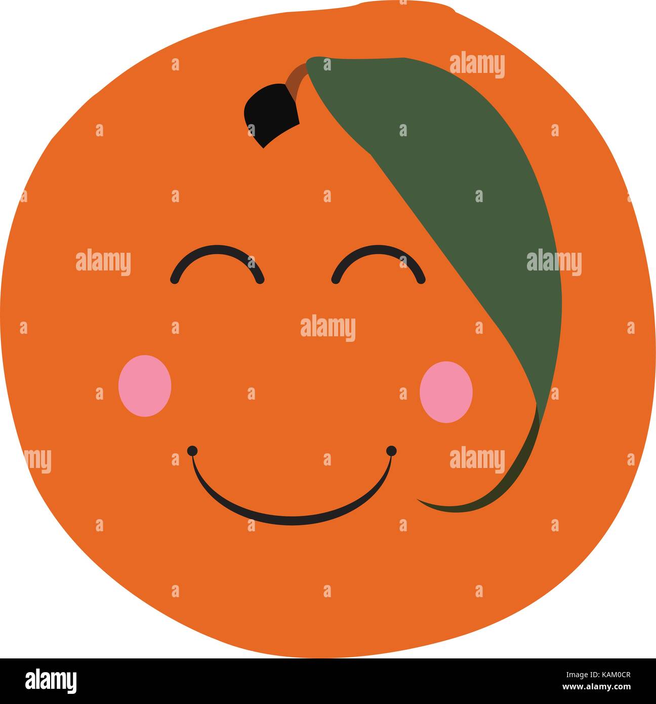 Isolated happy orange Stock Vector Image & Art - Alamy