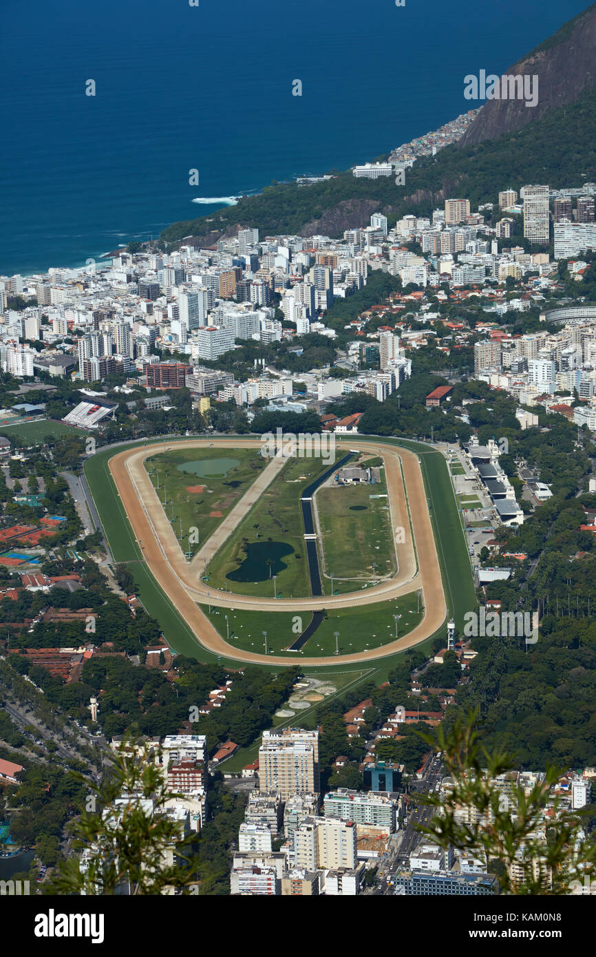 Jockey Club Brasileiro, Gávea, and apartments in Leblon, Rio de Janeiro,  Brazil, South America Stock Photo - Alamy