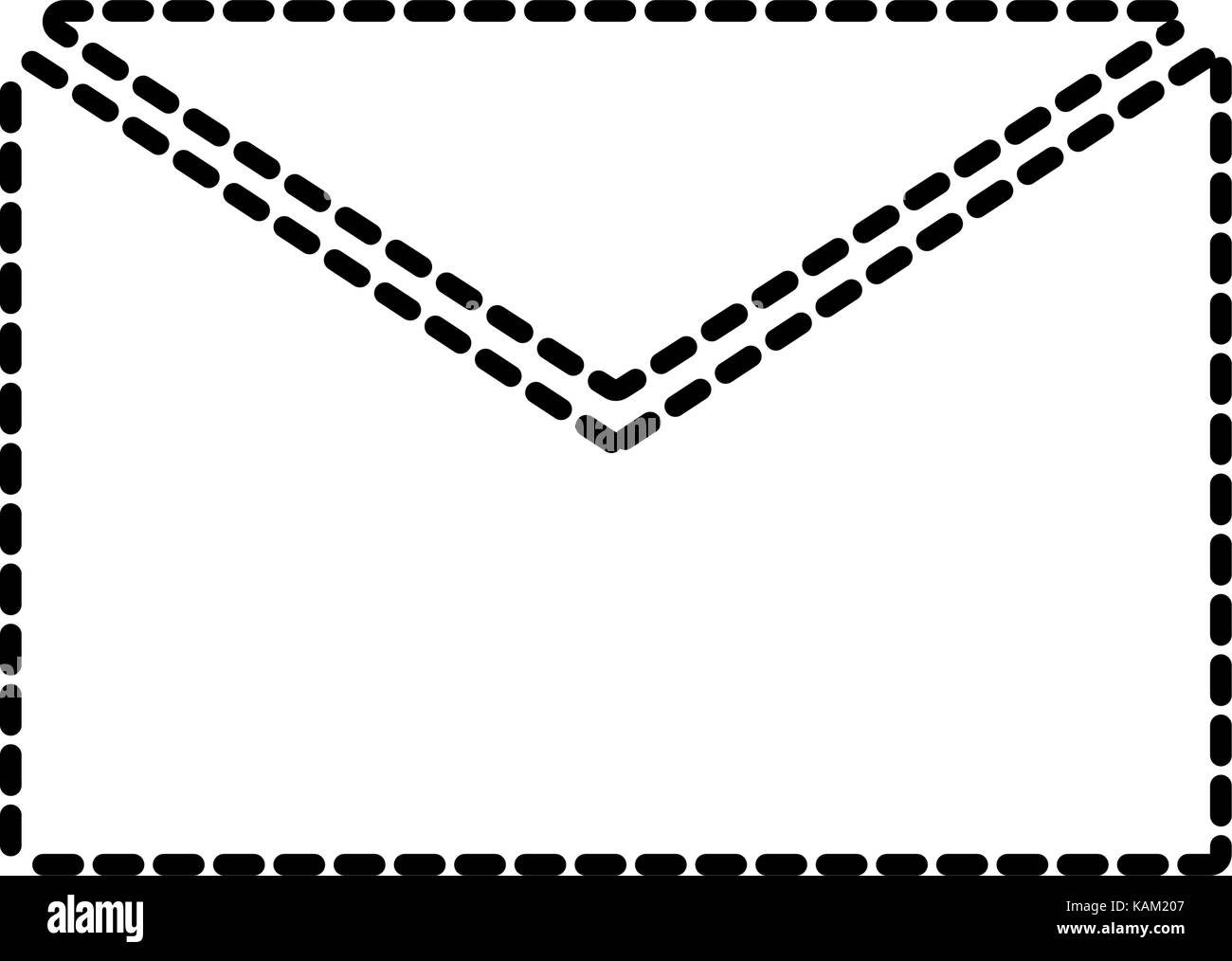 envelope sticker  vector illustration Stock Vector