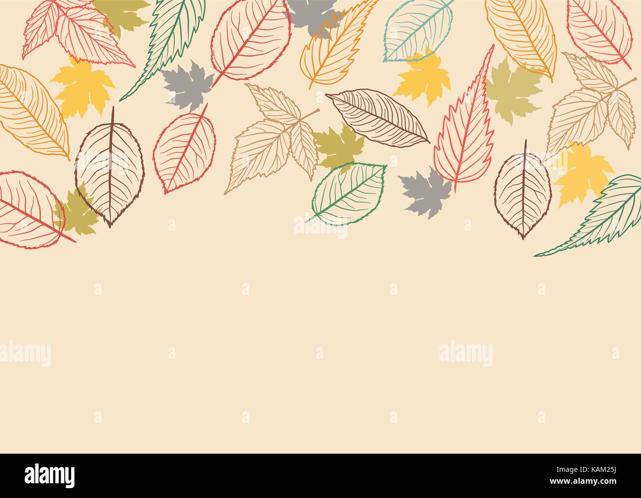 Fall Leaves Background Stock Vector