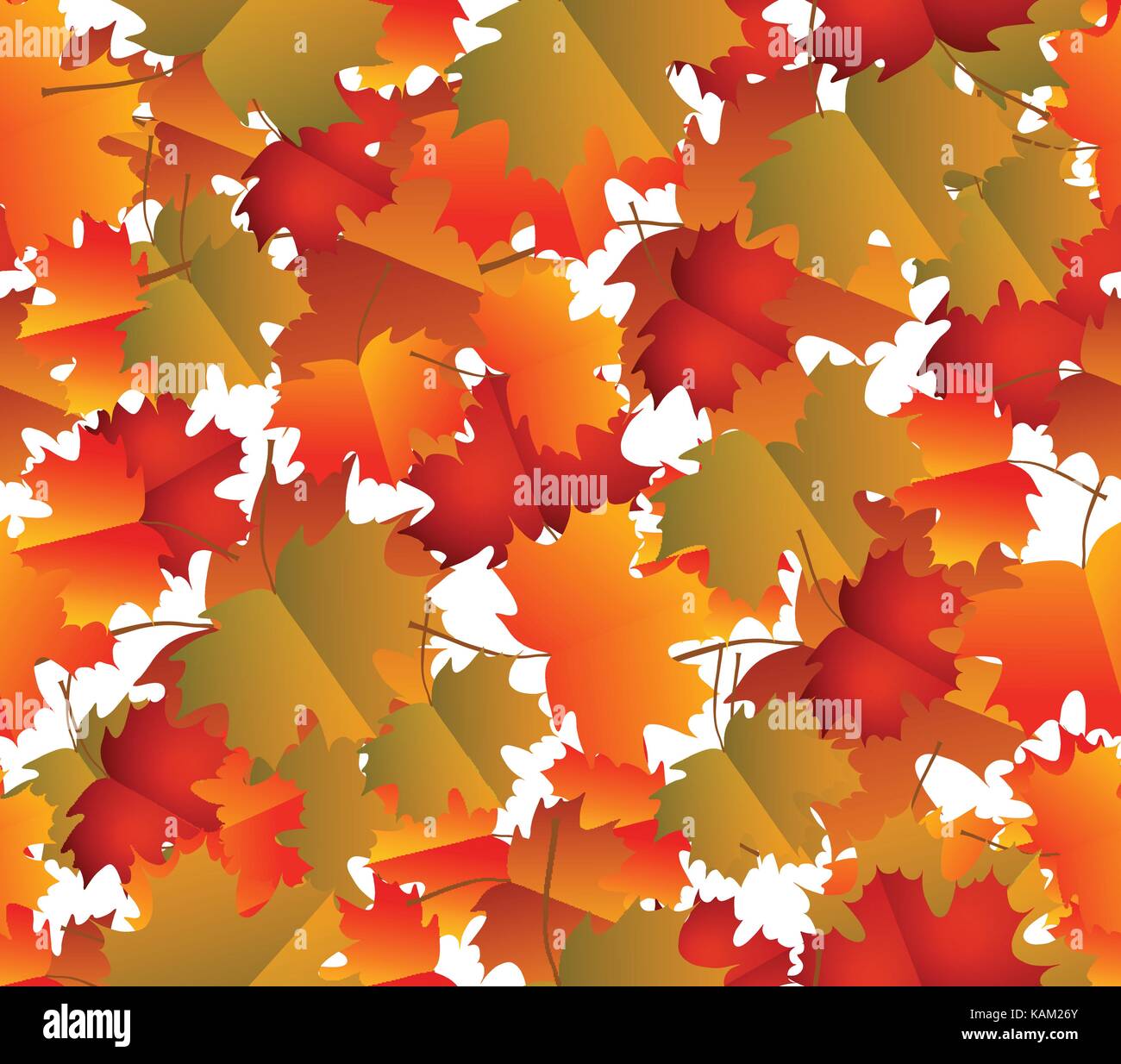 Seamless pattern with colorful autumn leaves Stock Vector Image & Art ...