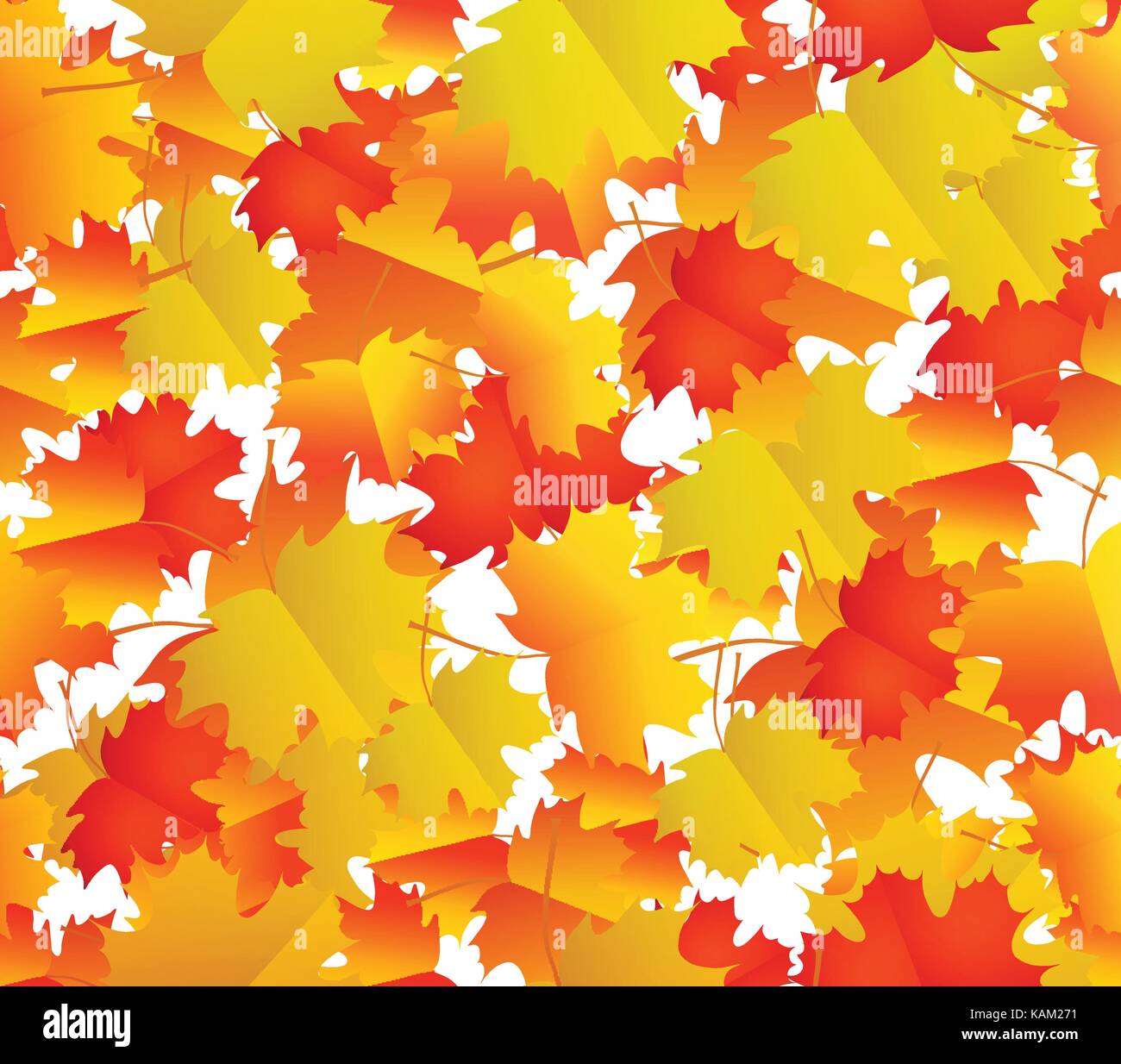 Seamless pattern with colorful autumn leaves Stock Vector Image & Art ...