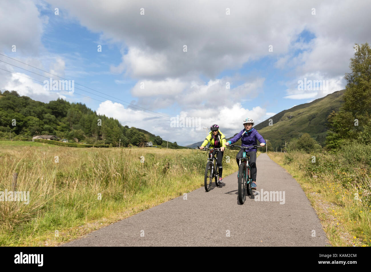 Cycle route 78 near Kentallen, Highland Scotland Stock Photo