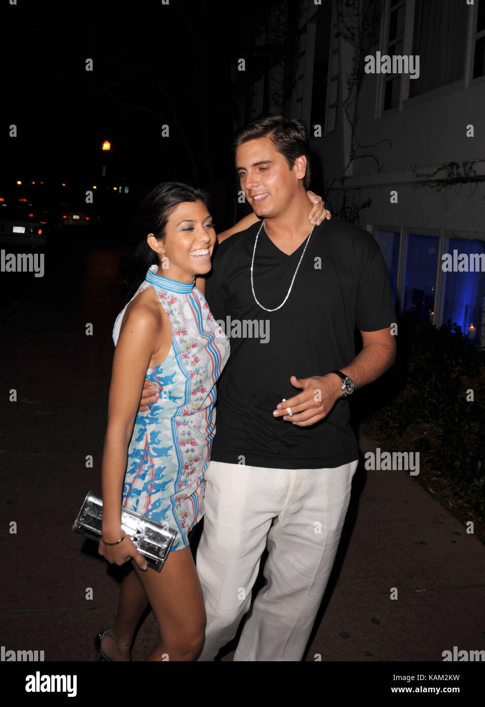 Kourtney Kardashian and Scott Disick out and about in Manhattan New York  City, USA - 11.07.11 Stock Photo - Alamy