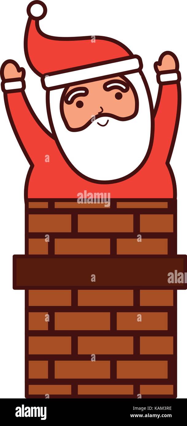 Santa claus in chimney isolated hi-res stock photography and images - Alamy