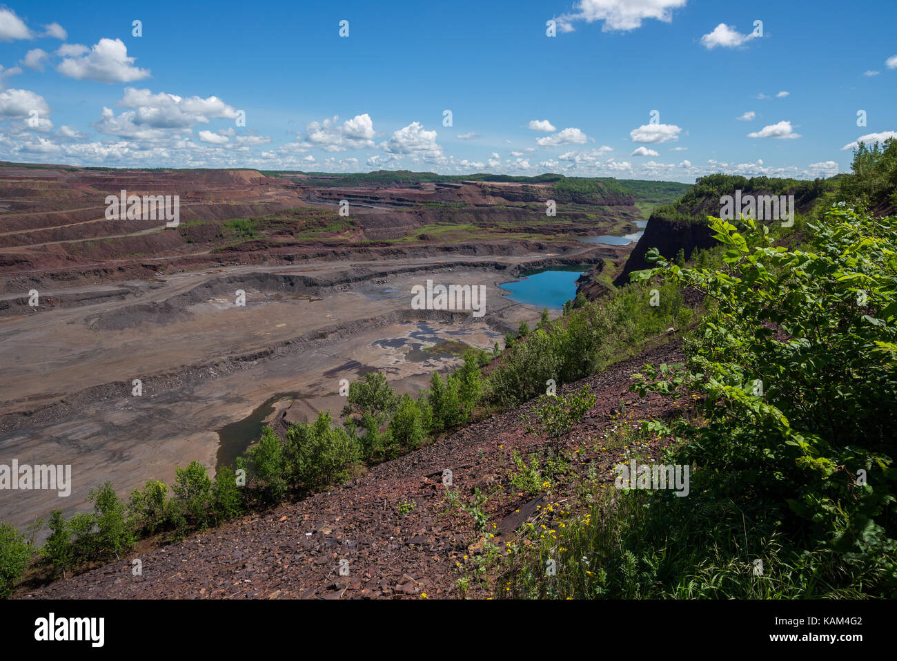The Hull Rust Mahoning, the world's largest open pit iron ore mine. Stock Photo