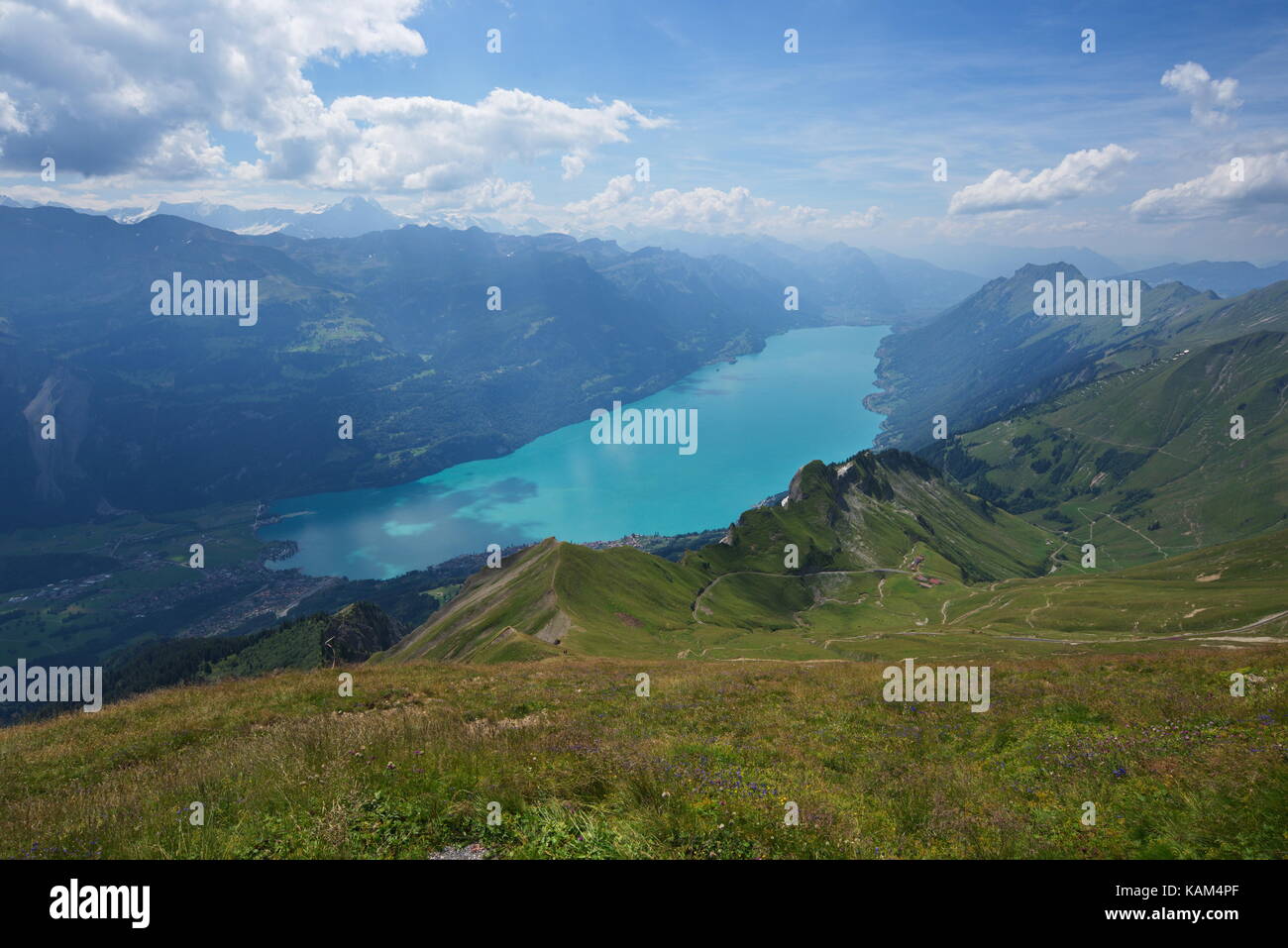 View of lake Brienz from Brienzer Rothorn Stock Photo - Alamy