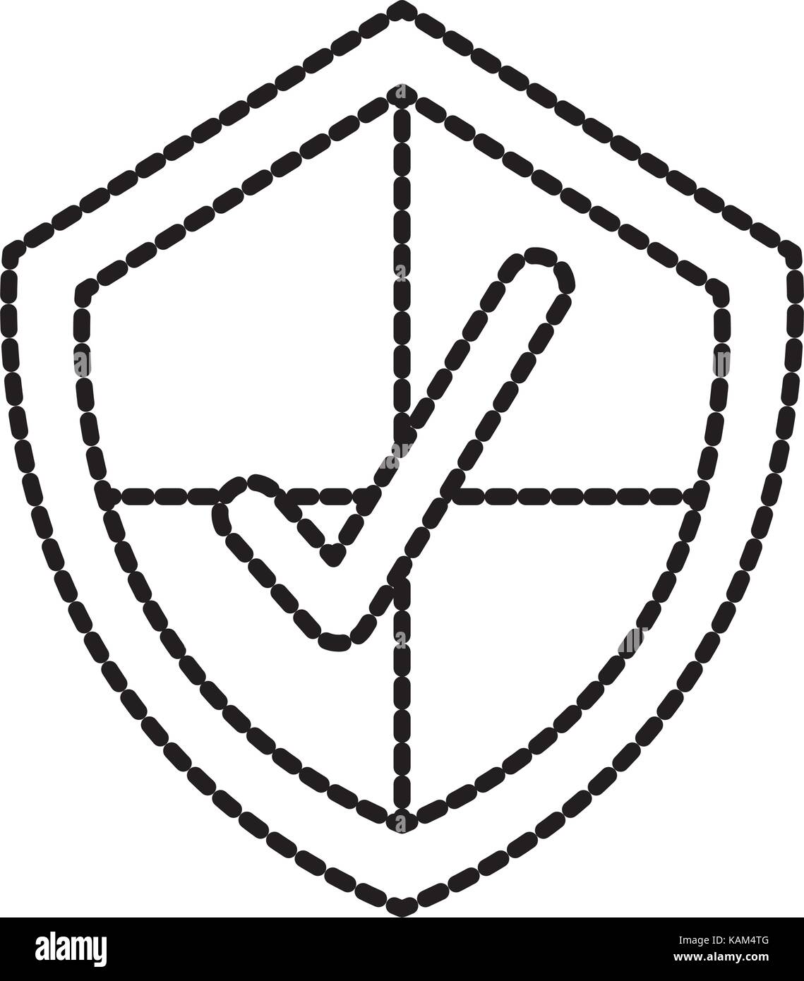 Check Symbol Protection shield with checkmark protection secure symbol for download Stock ...