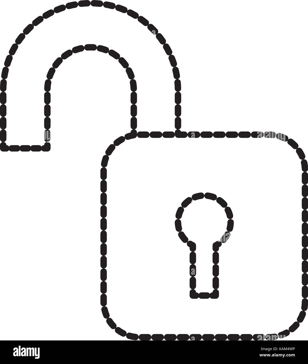 open padlock security protection data file information Stock Vector ...