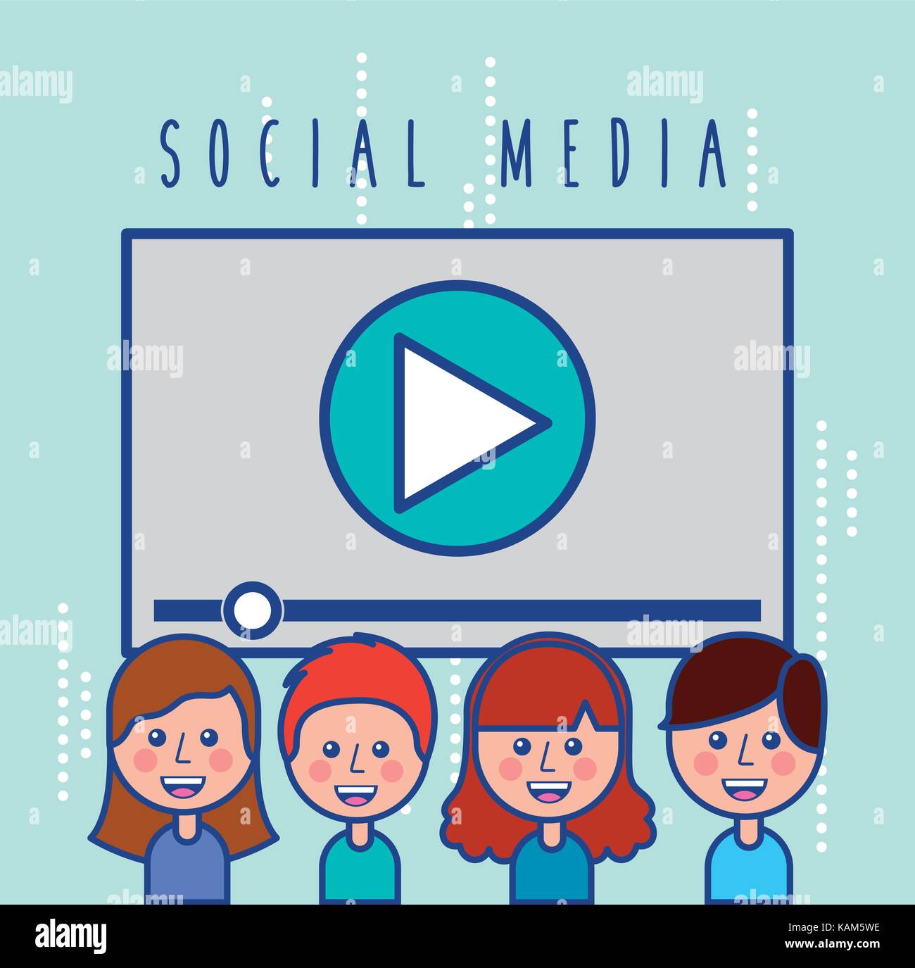 social media people video player community Stock Vector Image & Art - Alamy