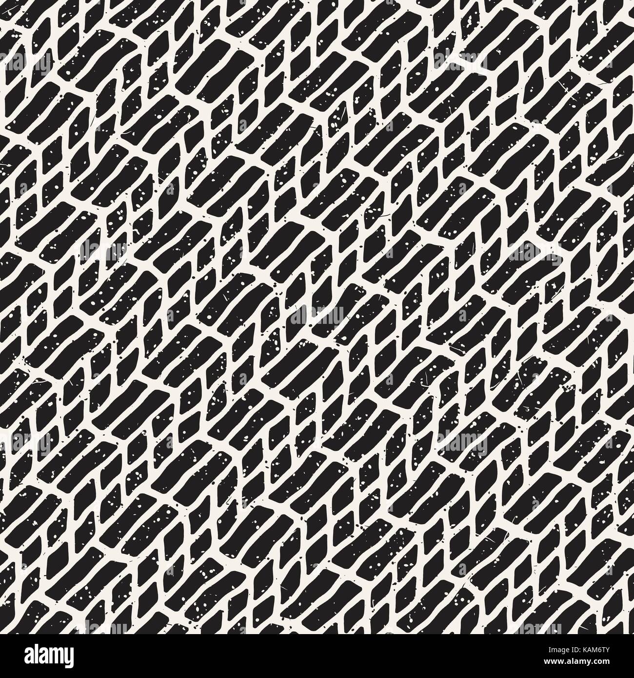 Seamless pattern with hand drawn brush strokes. Ink doodle grunge ...