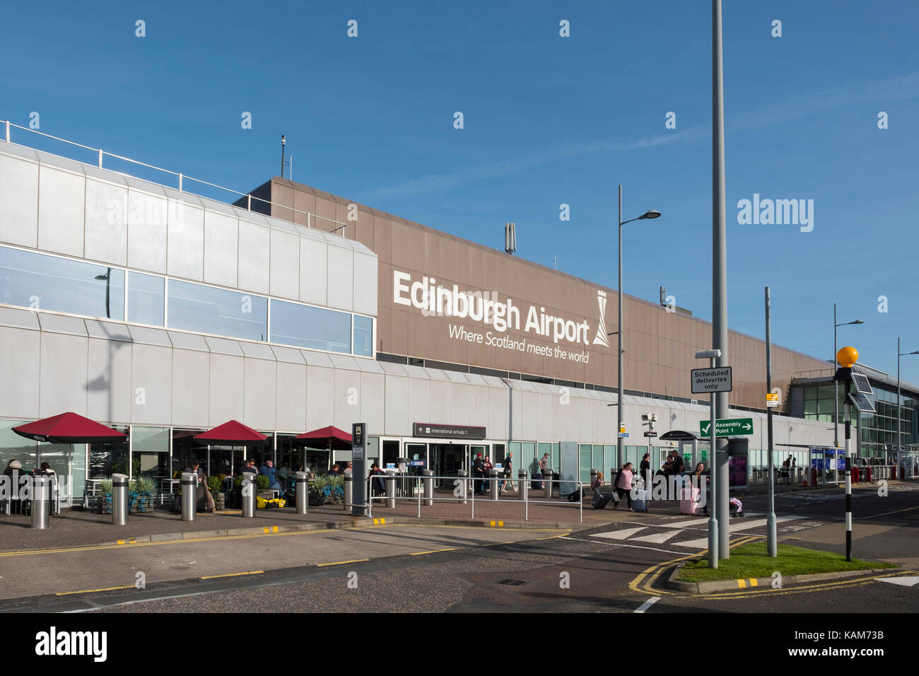 Edinburgh International Airport, Lothian, Scotland, United Kingdom. Stock Photo