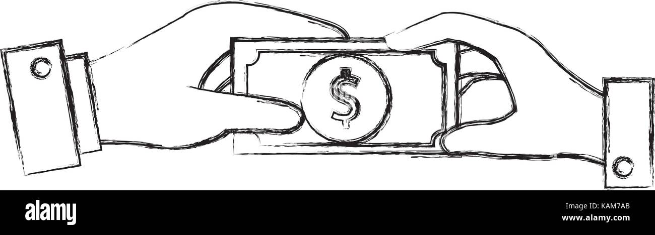 hands human with bill money isolated icon Stock Vector Image & Art - Alamy