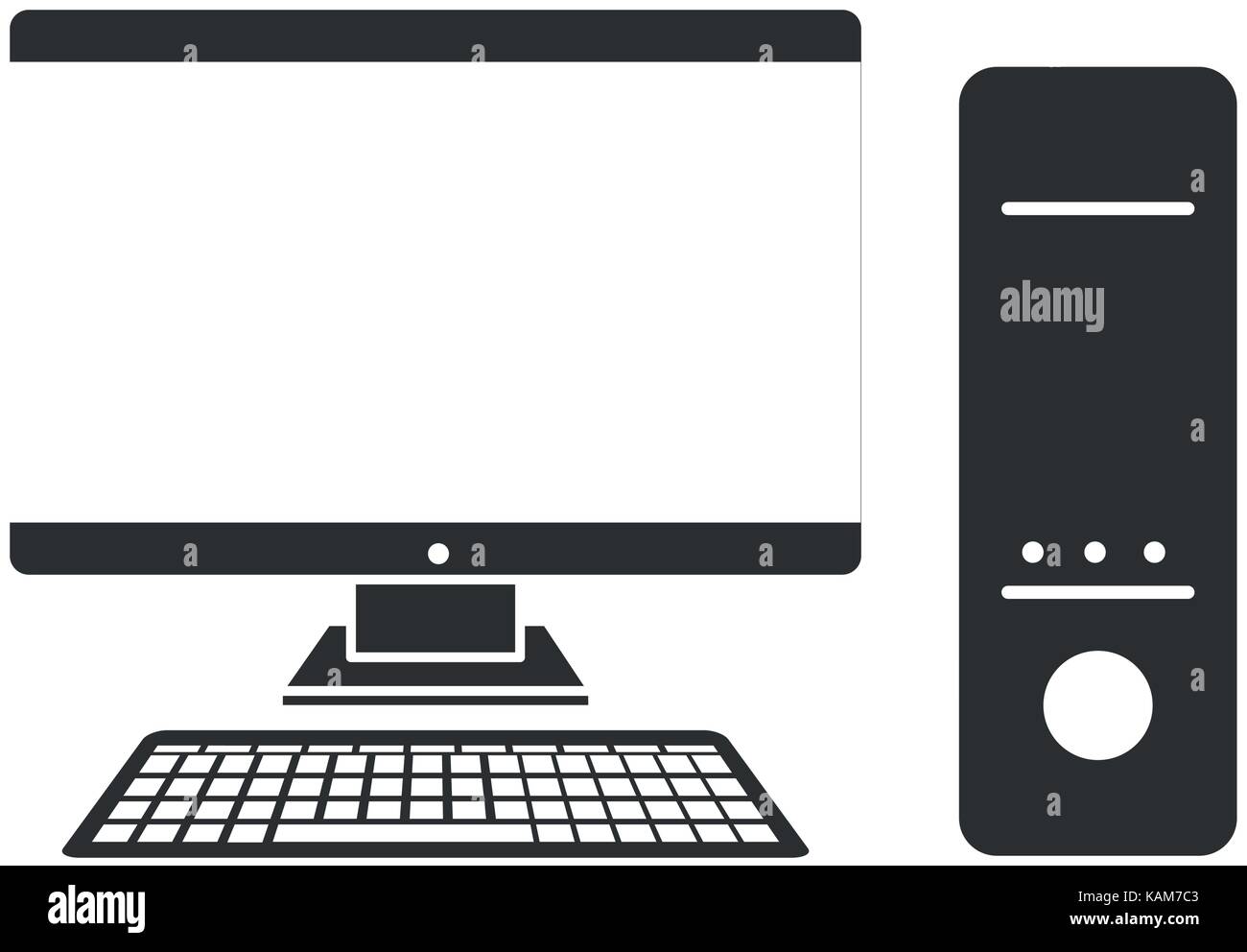 computer desktop isolated icon Stock Vector Image & Art - Alamy