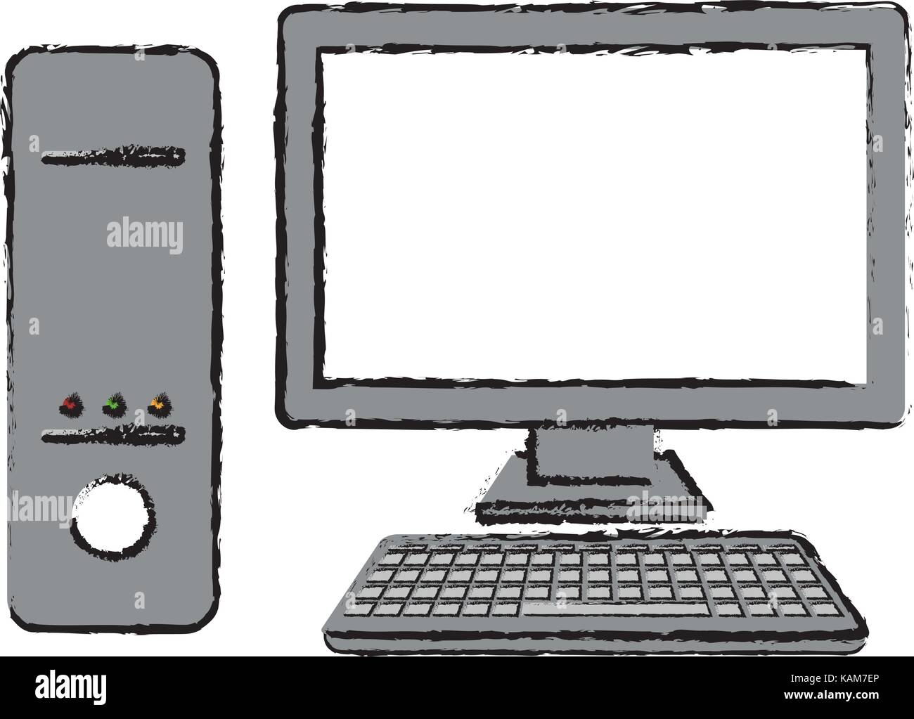 computer desktop isolated icon Stock Vector Image & Art - Alamy