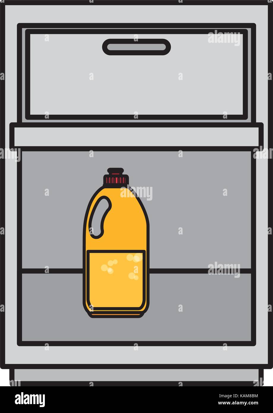 laundry drawer with detergent bottles Stock Vector Image & Art Alamy