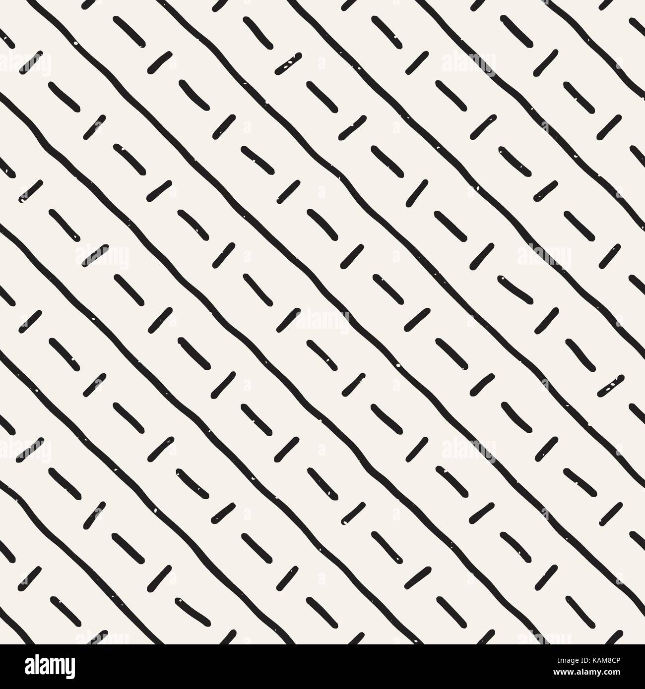 Seamless pattern with hand drawn lines. Abstract background with ...