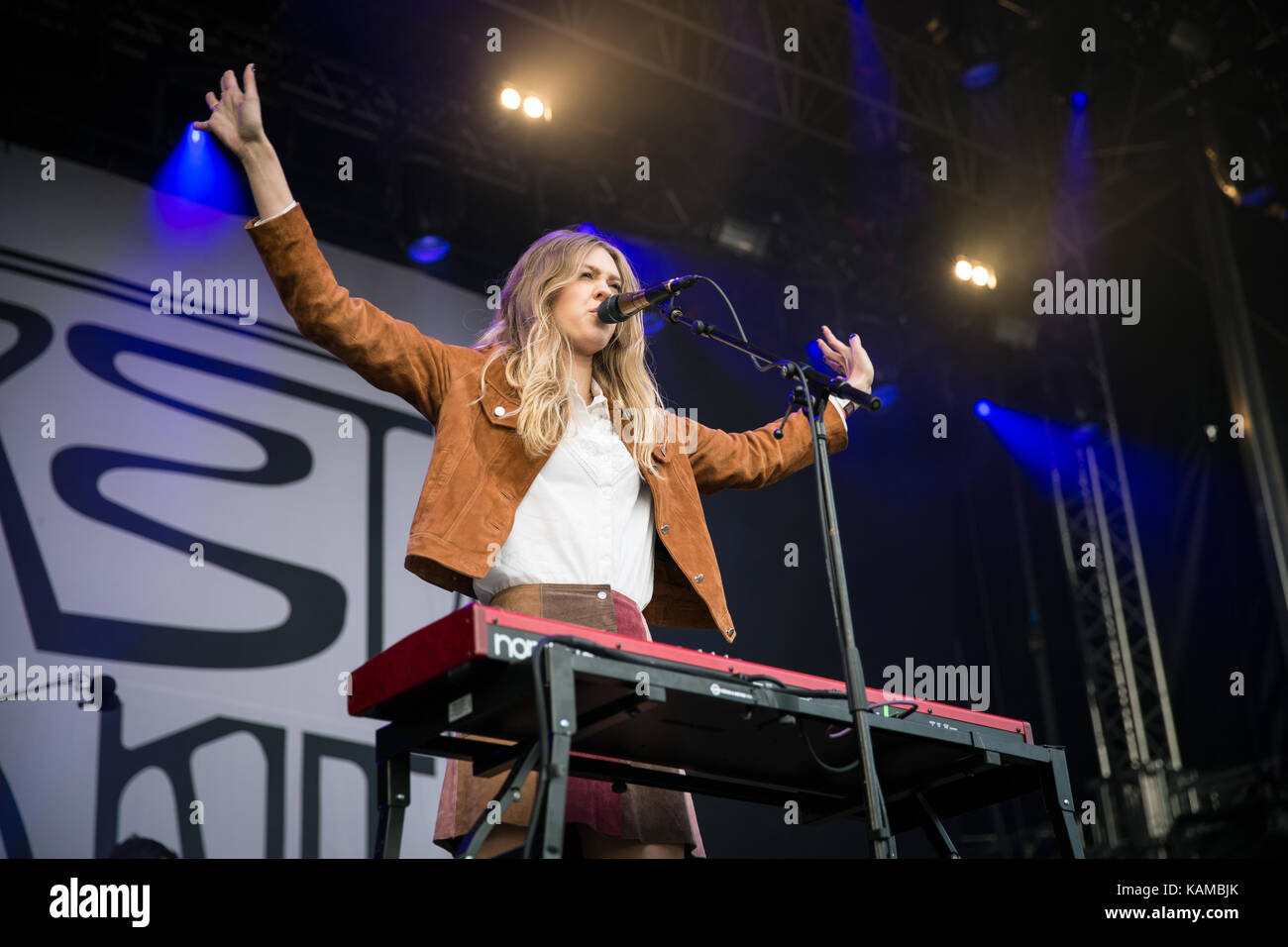 The Swedish indie folk duo First Aid Kit performs a live concert at the ...