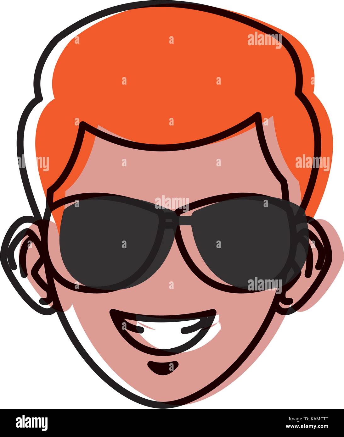 Young man with sunglasses cartoon Stock Vector Image & Art - Alamy