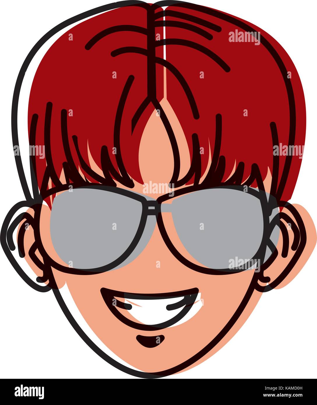 Young man with sunglasses cartoon Stock Vector Image & Art - Alamy