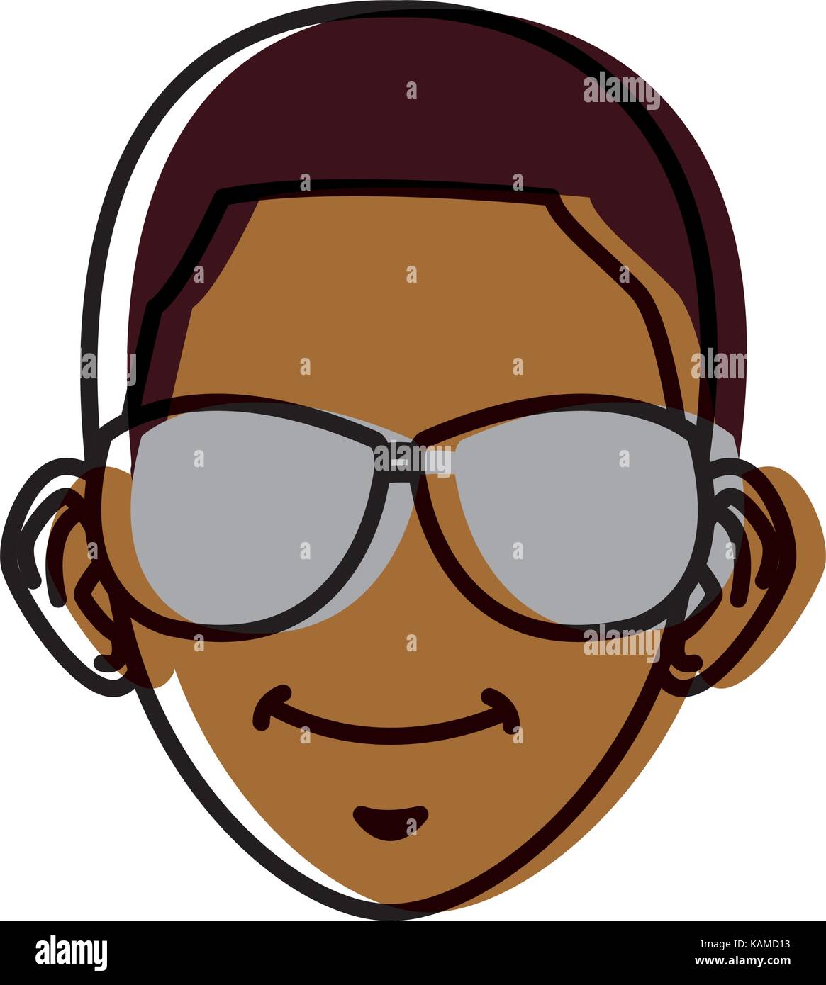 Young man with sunglasses cartoon Stock Vector Image & Art - Alamy