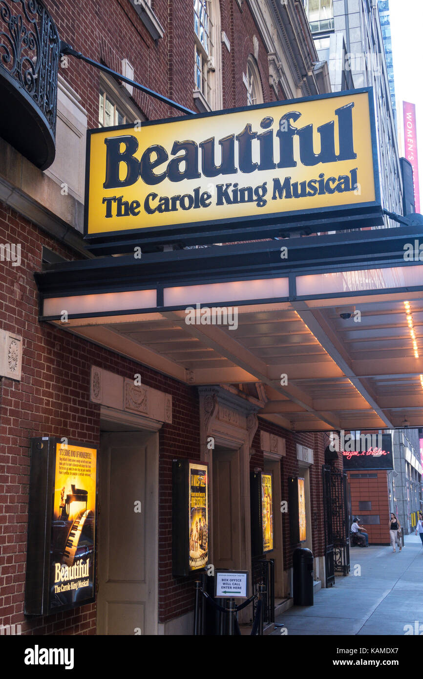 Beautiful The Carole King Musical Marquee On Broadway Nyc Usa Stock Photo Alamy