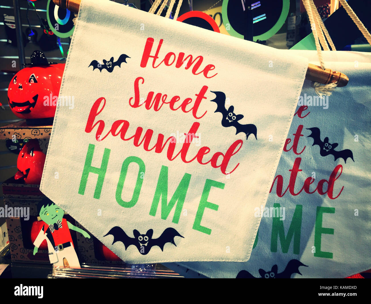 Halloween Decoration in Paper Source Store, NYC, USA Stock Photo