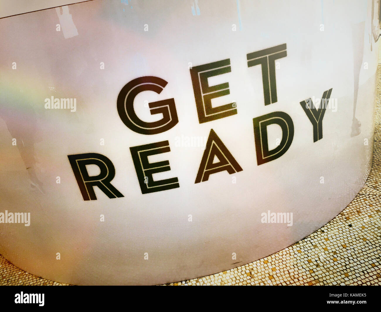 'Get Ready' Sign Stock Photo