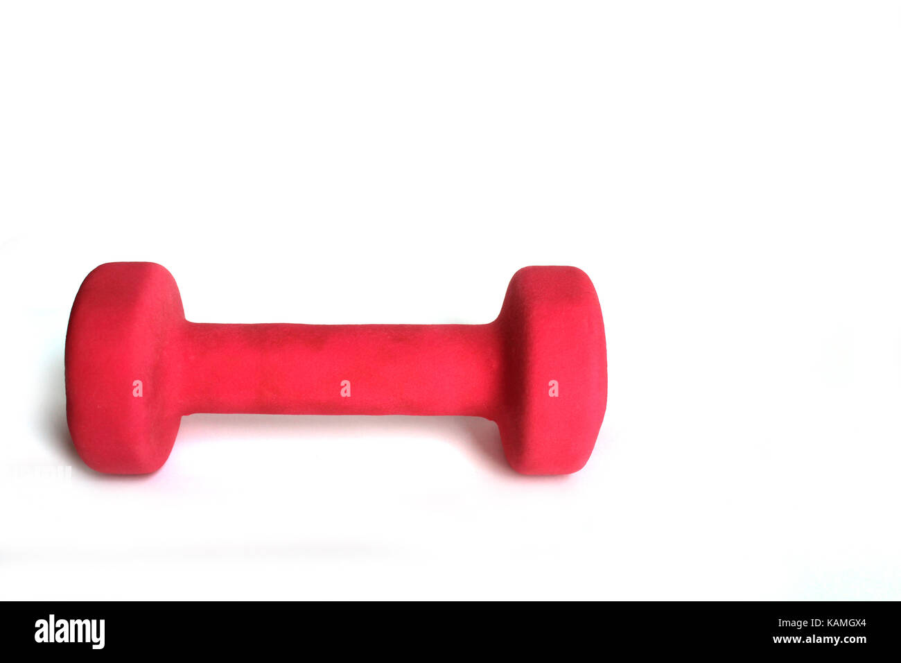 Pink gym weight on white background Stock Photo Alamy