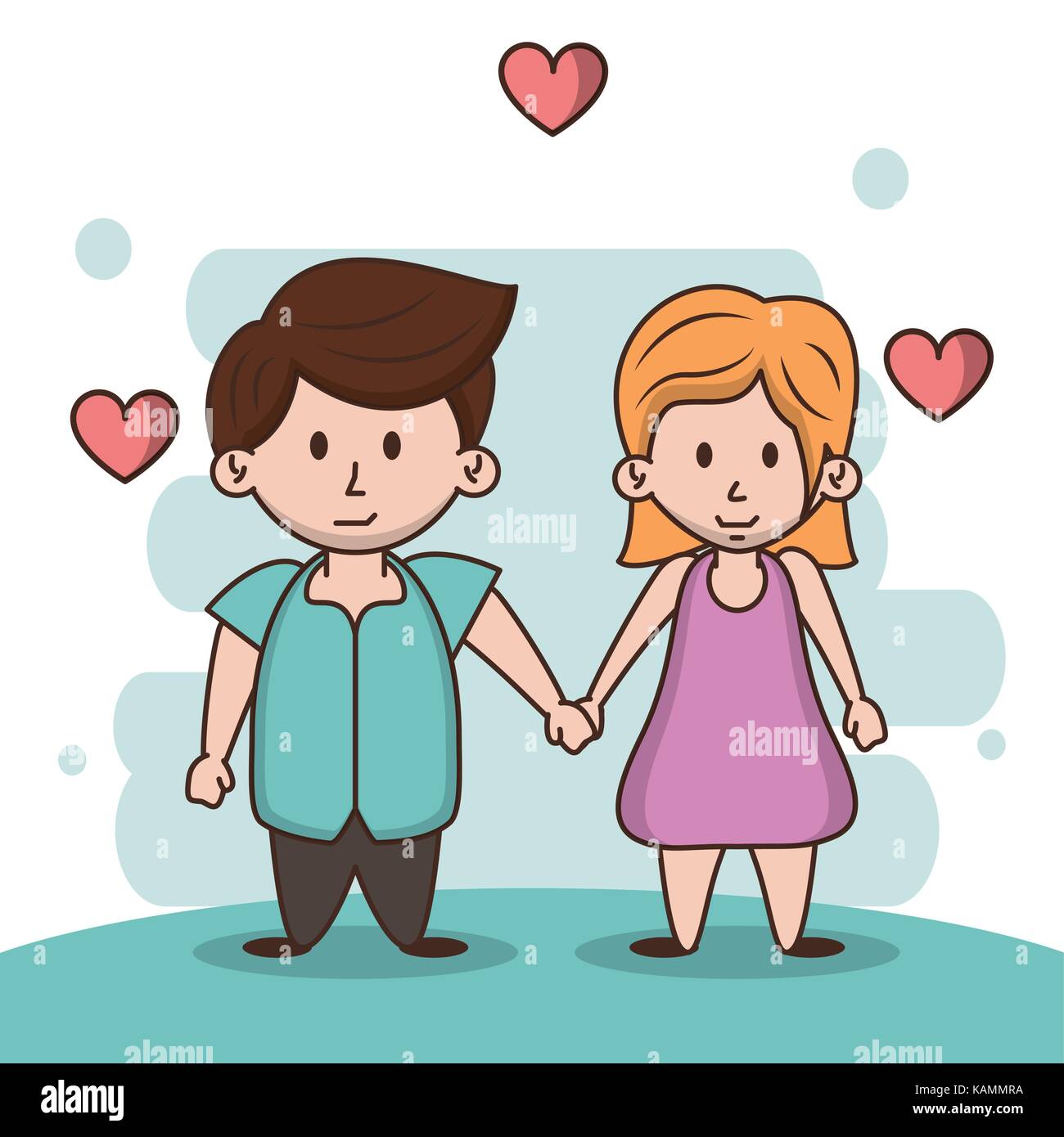 Kids in love cartoon Stock Vector Image & Art Alamy