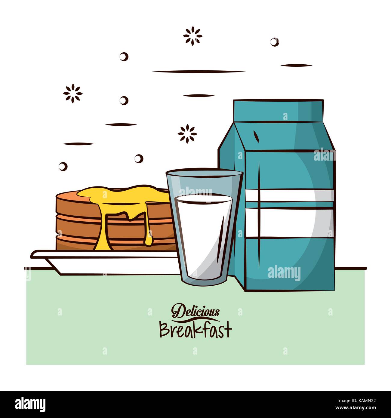 Delicious breakfast food Stock Vector Image & Art - Alamy