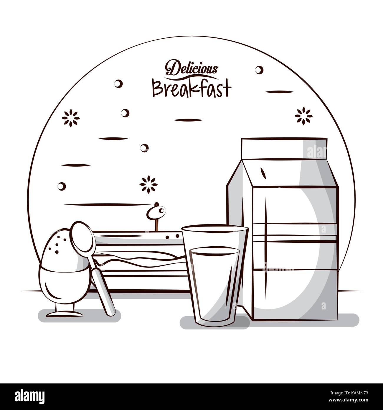 Delicious breakfast food Stock Vector Image & Art - Alamy