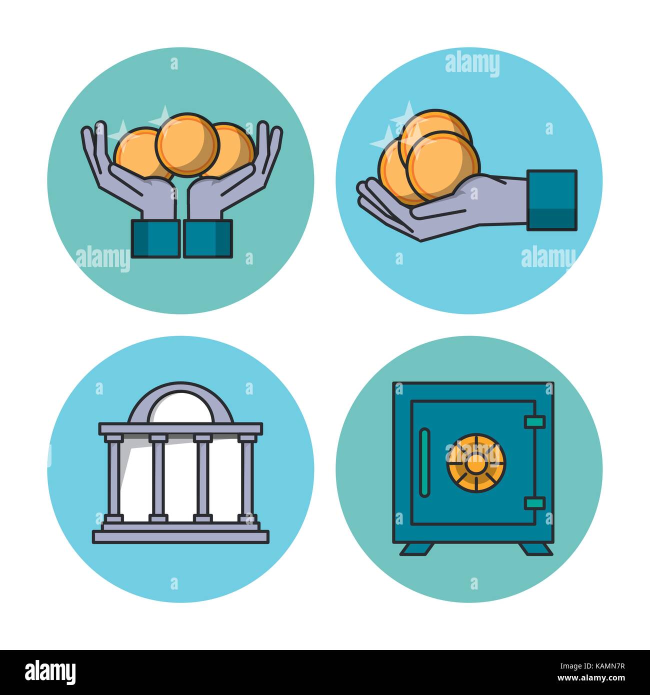 Money and financial technology icons Stock Vector Image & Art - Alamy