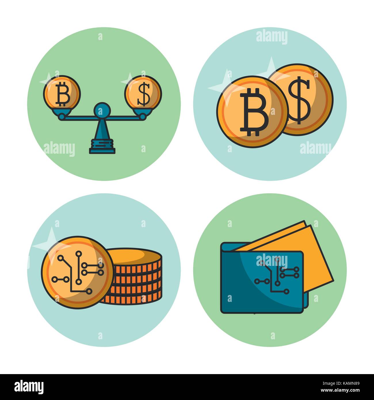 Money and financial technology icons Stock Vector Image & Art - Alamy