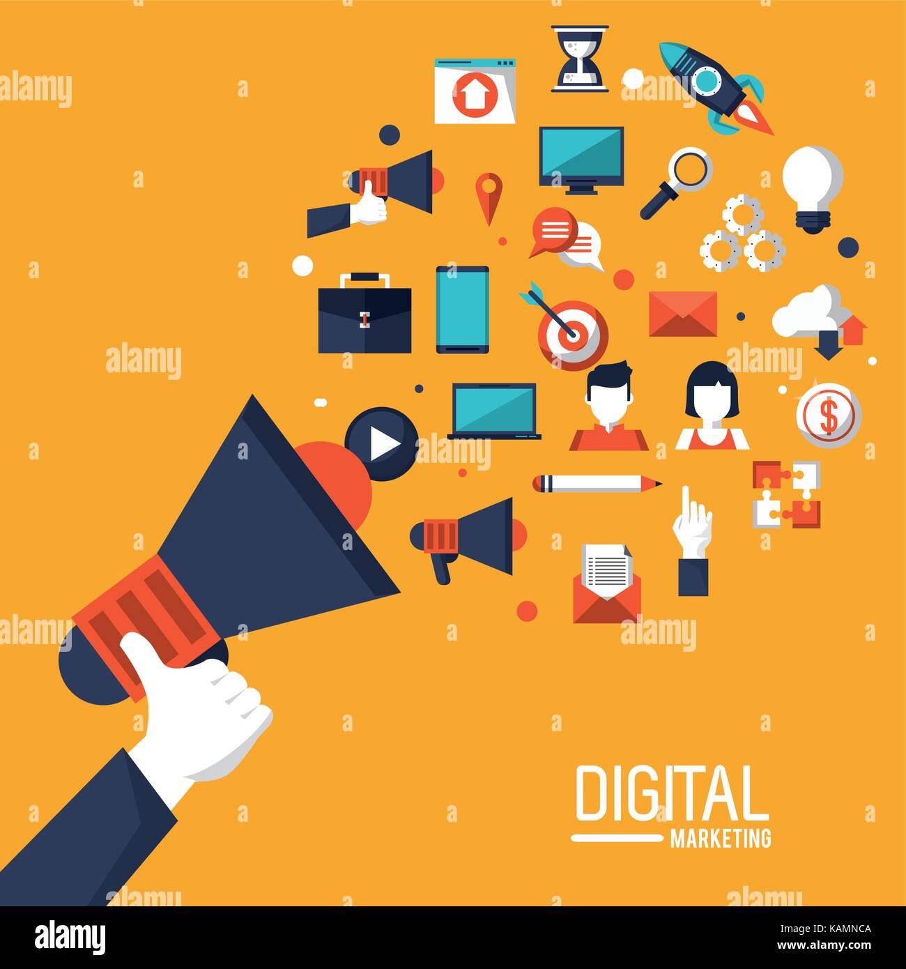 Digital marketing and advertising Stock Vector Image & Art Alamy