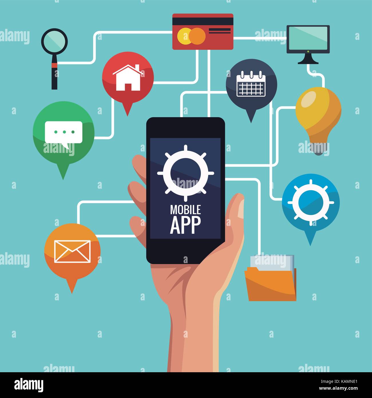 Mobile smartphones app Stock Vector Image & Art Alamy