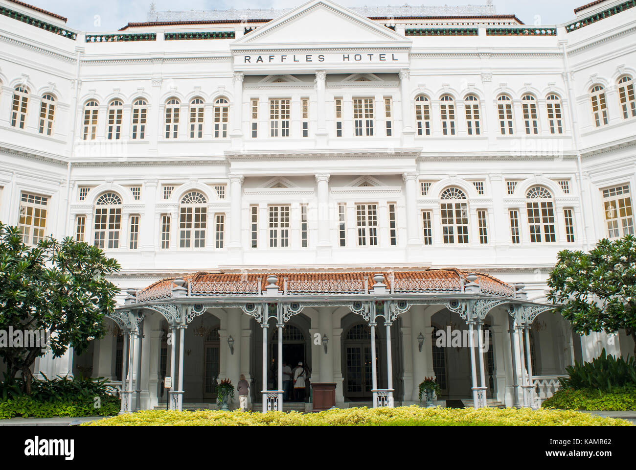 The renowned Raffles Hotel, Singapore, established 1887 Stock Photo