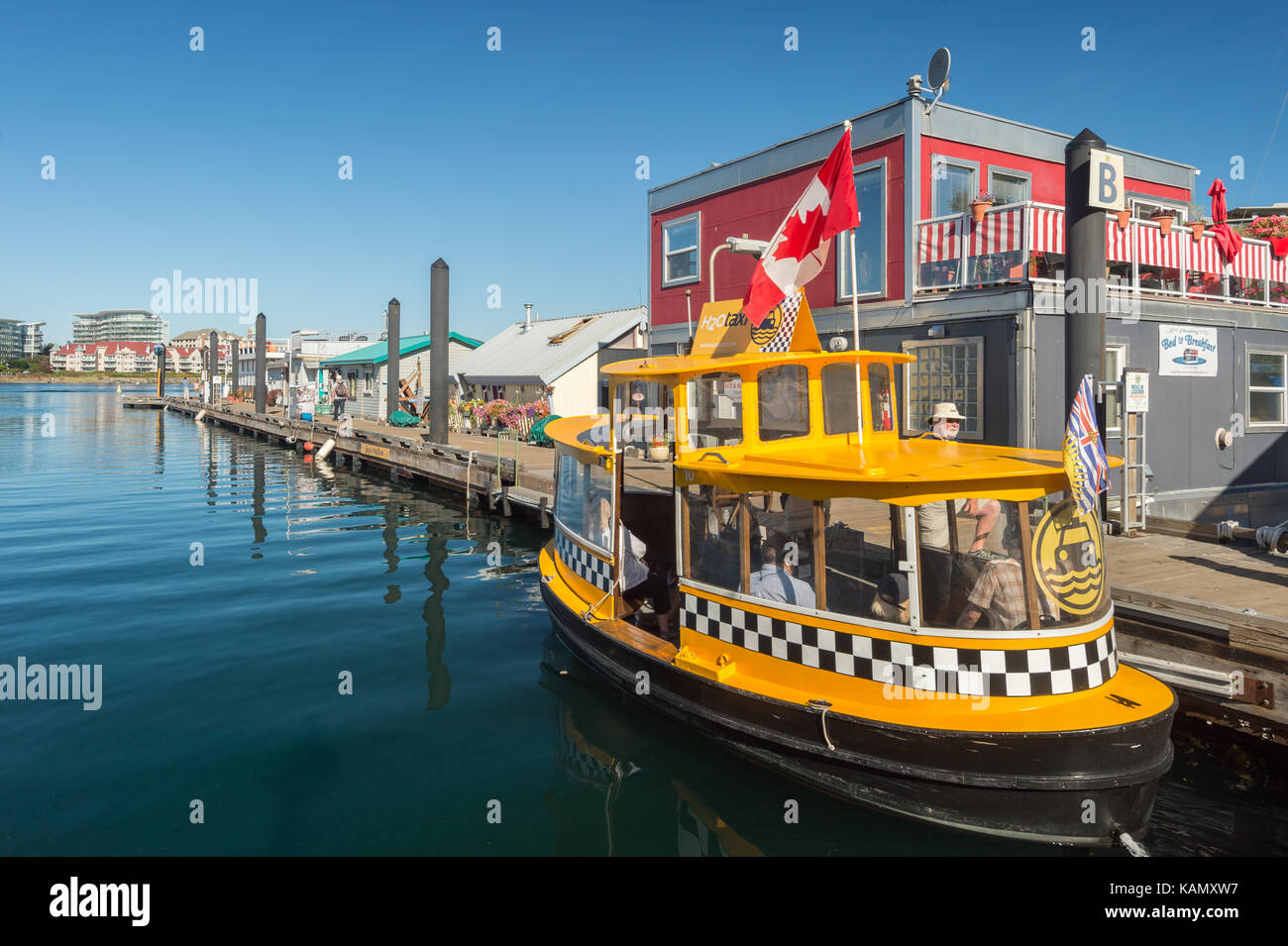 Victoria, BC, Canada 11 September 2017 Water Taxi at fisherman's