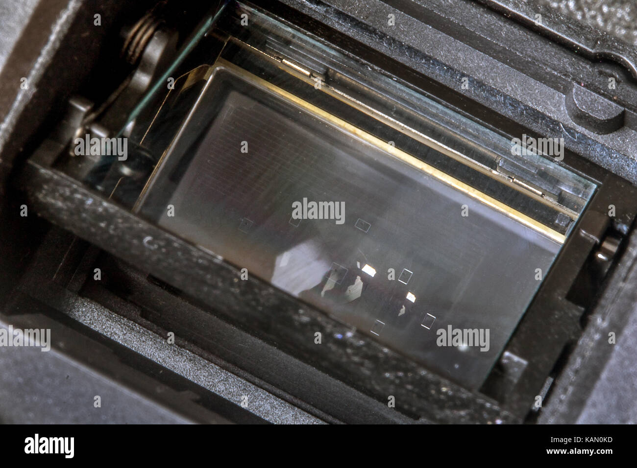 Digital camera sensor close up. Camera sensor CCD or Cmos closeup. Stock Photo