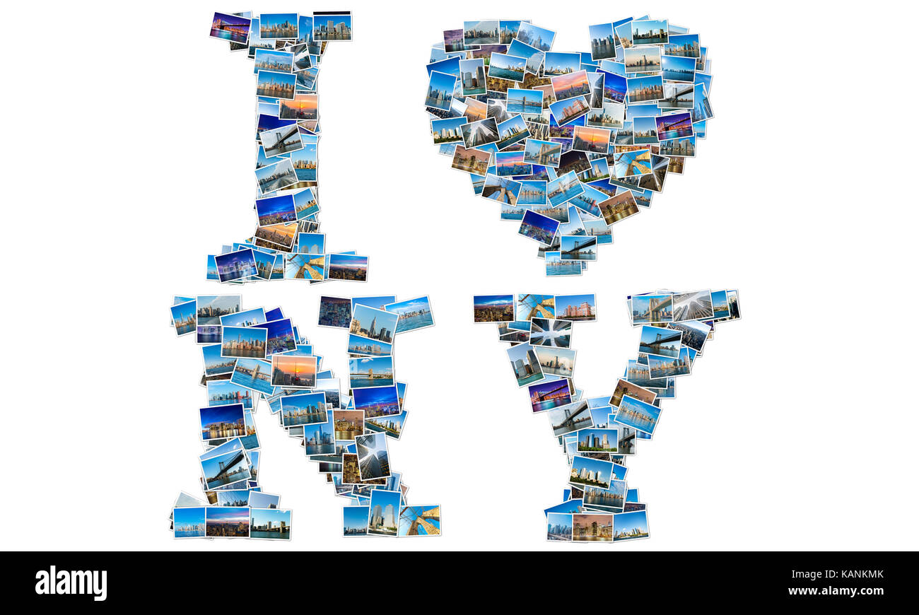 New York photos in collage Stock Photo