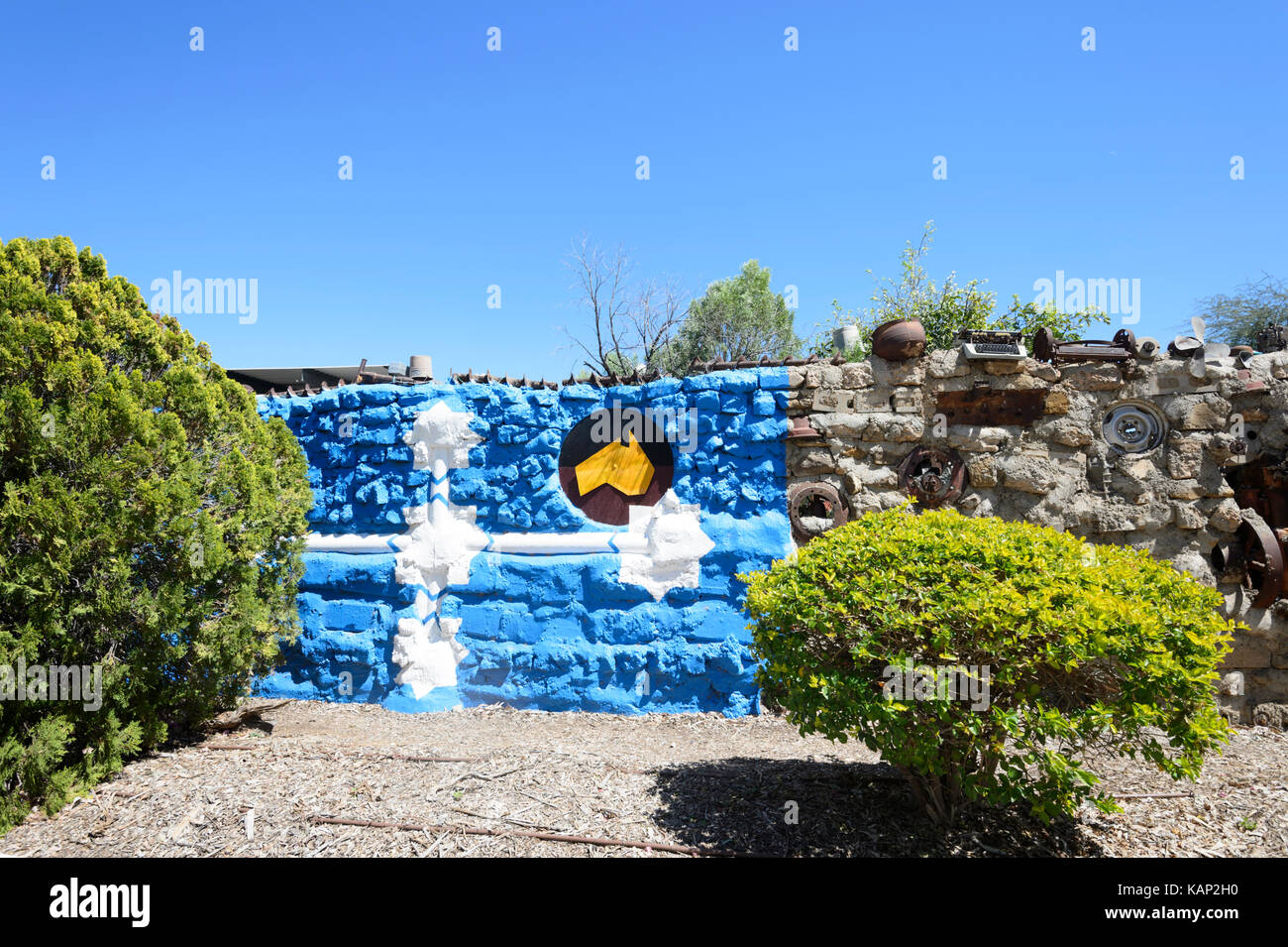 Arno's Wall is a quirky tourist attraction in the small rural town of Winton, Queensland, QLD, Australia Stock Photo