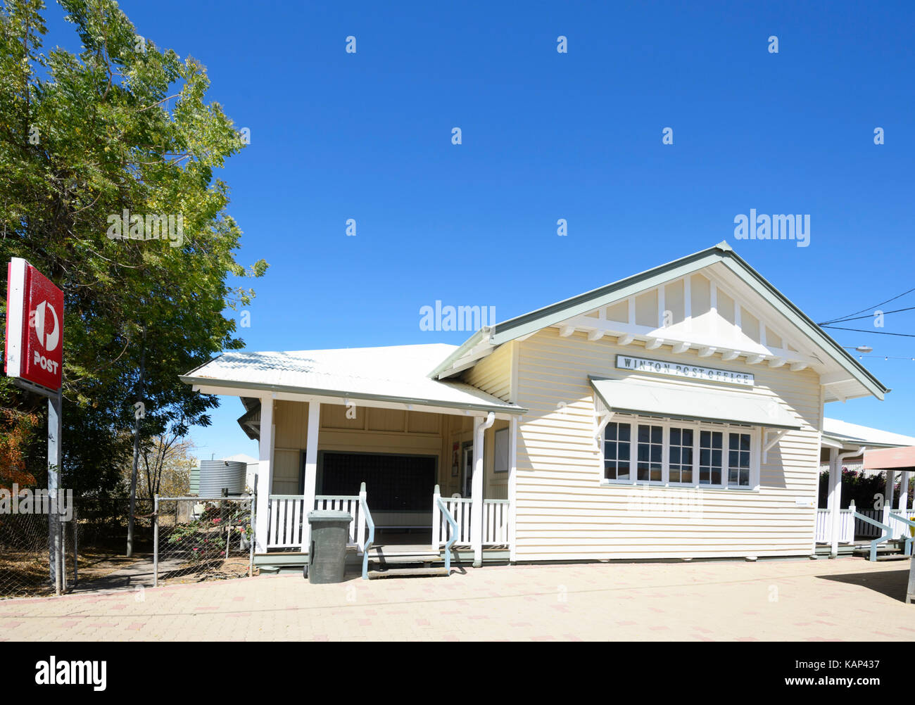 Old Post Office in the small rural town of Winton, Queensland, QLD, Australia Stock Photo