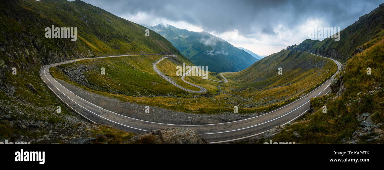 Transfagarasan mountain road, Romanian Carpathians Stock Photo