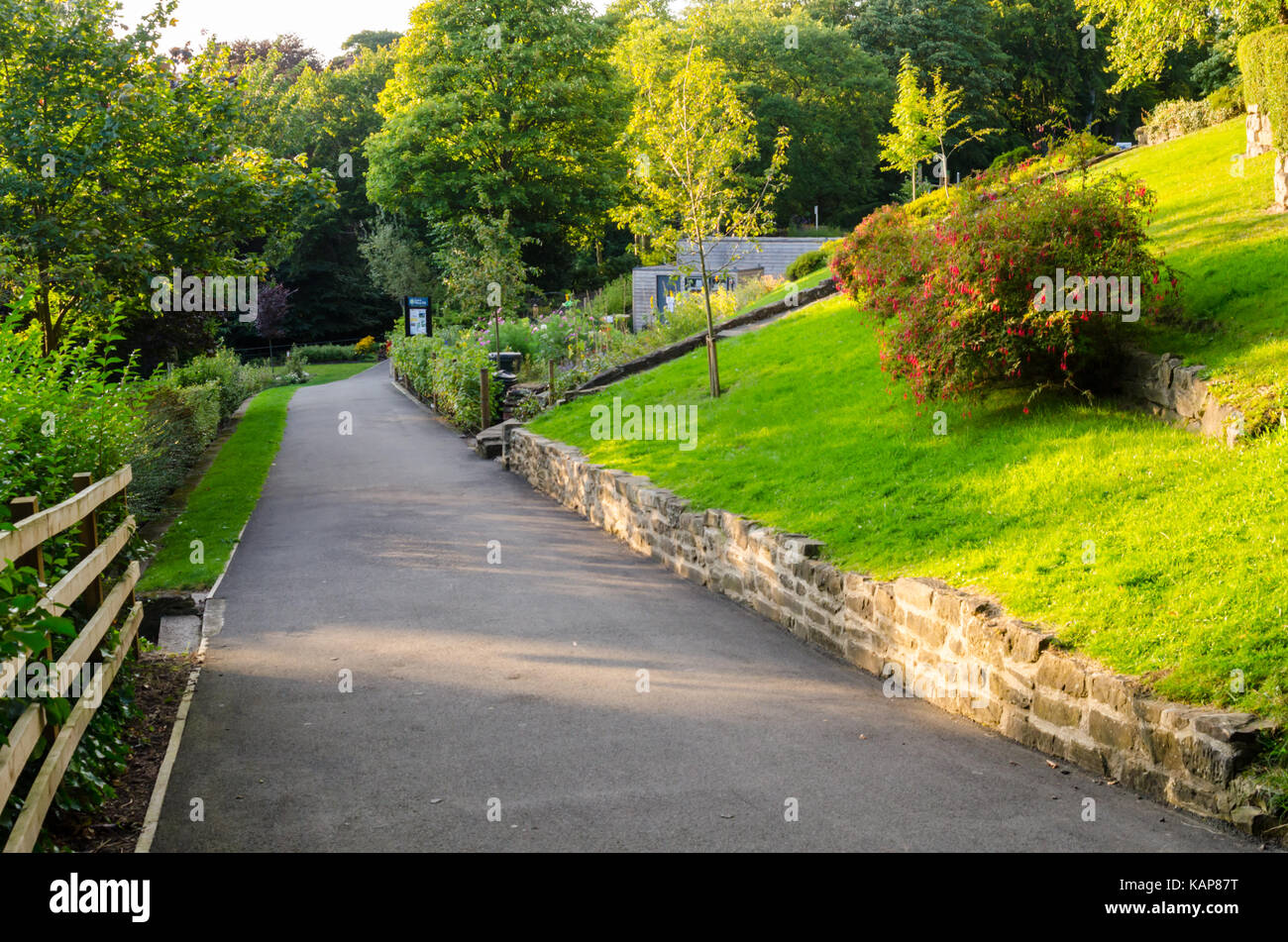 A Pathway in Wharton Park, Durham Stock Photo